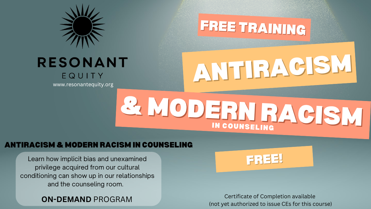 Antiracism, Modern Day Racism, and Cultural Awareness for White Counselors